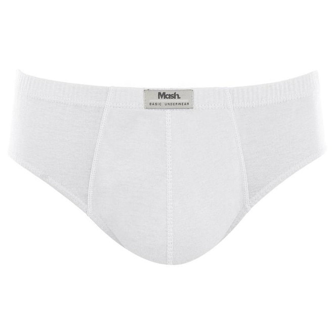 Cueca Slip Mash Algodão Lisa - Adulto - Foto 1