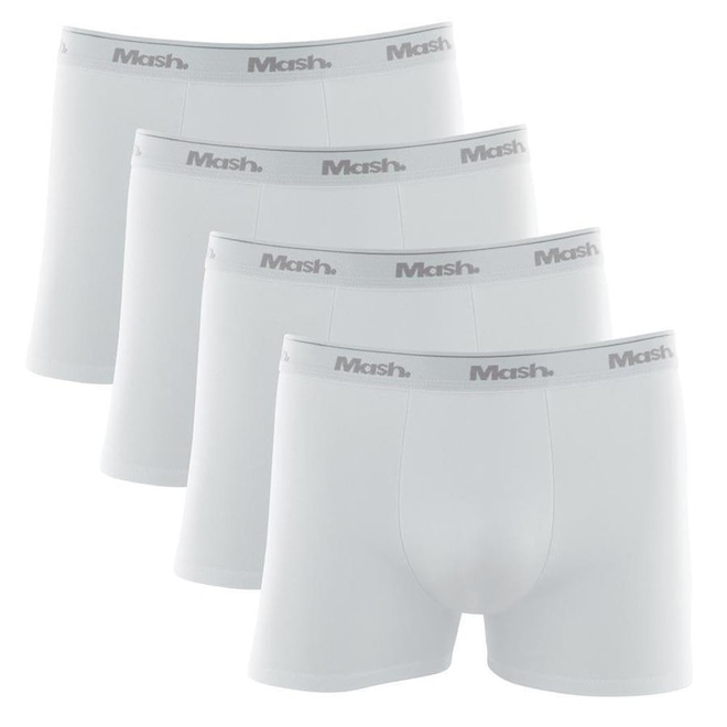 Kit Cueca Boxer Mash Algodão Elástico - 4 Unidades - Masculina - Foto 1