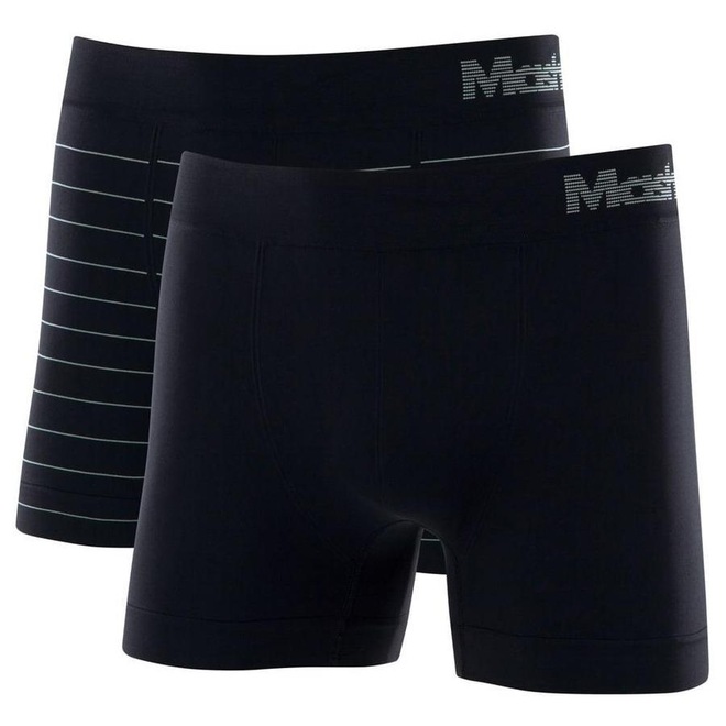 Cueca Boxer Mash Microfibra sem Costura - 2 Unidades - Adulto - Foto 1