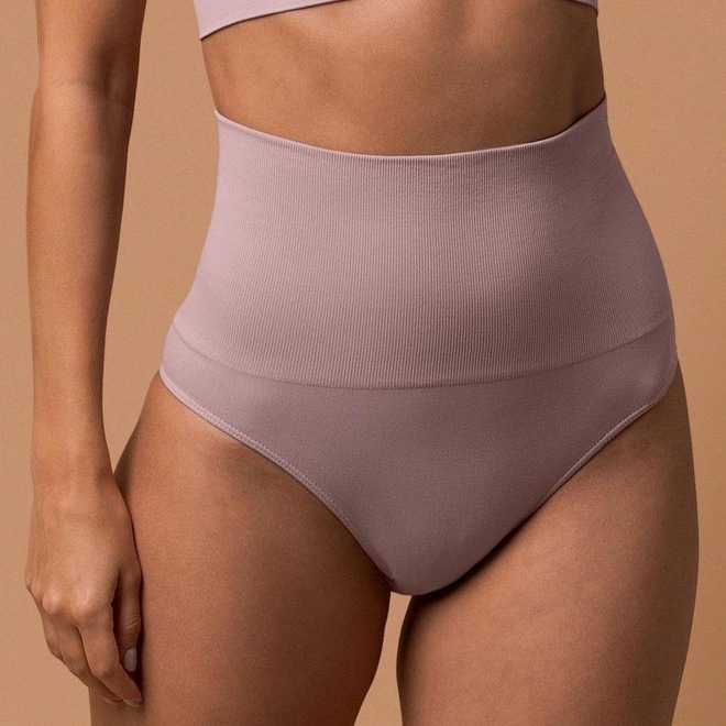 Calcinha Cintura Alta She Semi Compressão sem Costura - Adulto - Foto 1