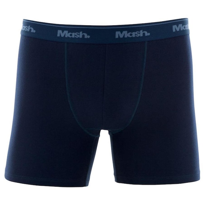 Cueca Boxer Longa Mash Masculina Cotton Algodão Elástico - Foto 1