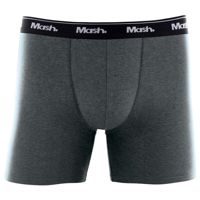 Cueca Boxer Longa Mash Masculina Cotton Algodão Elástico - Foto 1