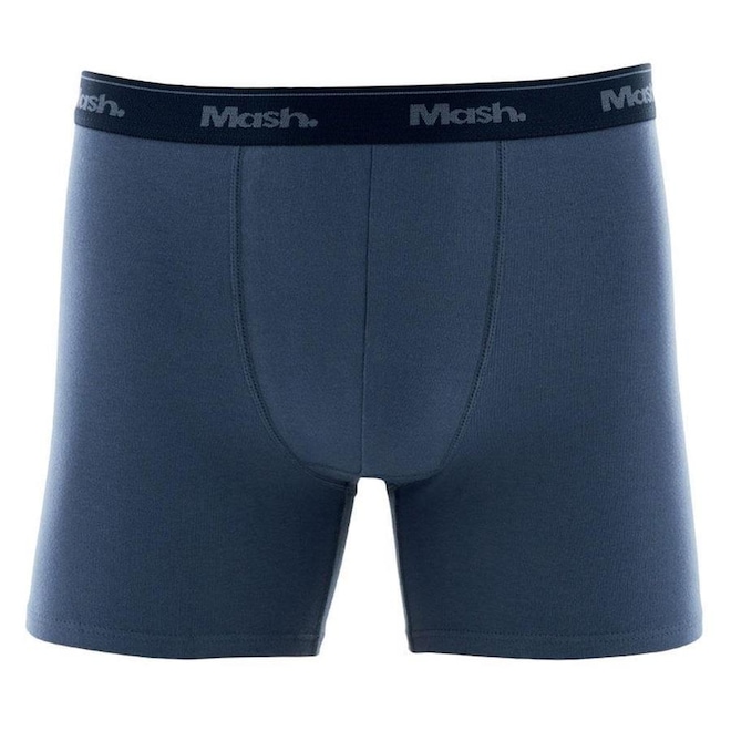 Cueca Boxer Longa Mash Masculina Cotton Algodão Elástico - Foto 1