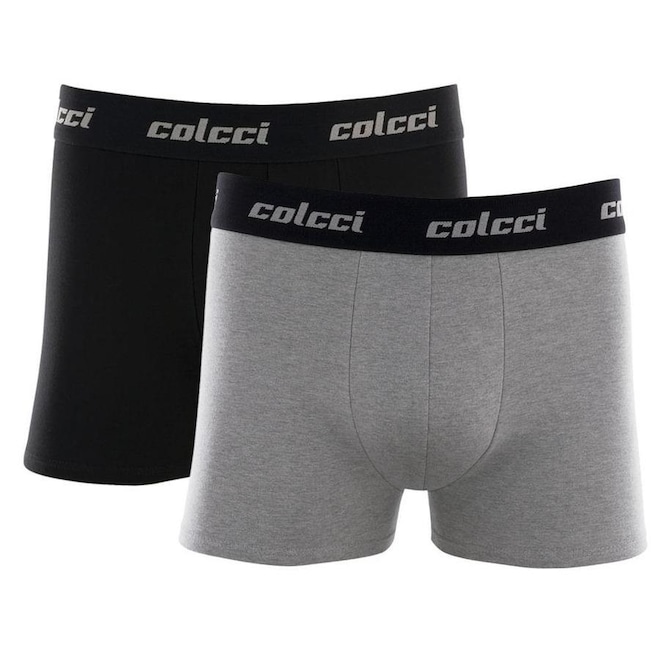 Kit Cueca Boxer Colcci 2 Peças Masculina Algodão com Elástico - Foto 1