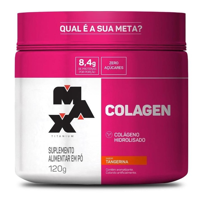 Colágeno Hidrolizado Collagen Max Titanium - Tangerina - 120g - - Foto 1