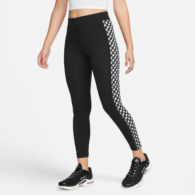Calça Legging Nike Sportwear Gingham - Feminina - Foto 1