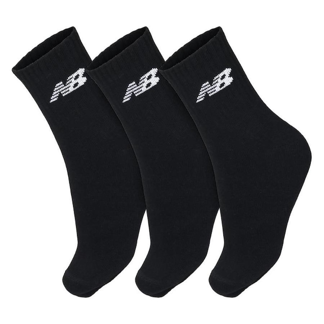 Kit Meias New Balance Lifestyle Basic com 3 Pares - 39 a 42 - Adulto - Foto 1