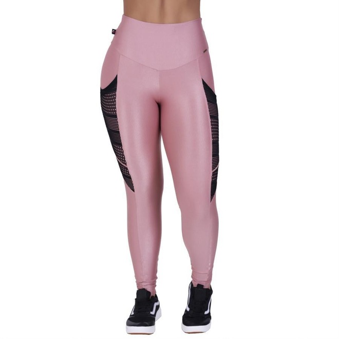 Calça Legging Orbis Fitness Wonder Bolso Detalhe Tela - Feminina - Foto 1