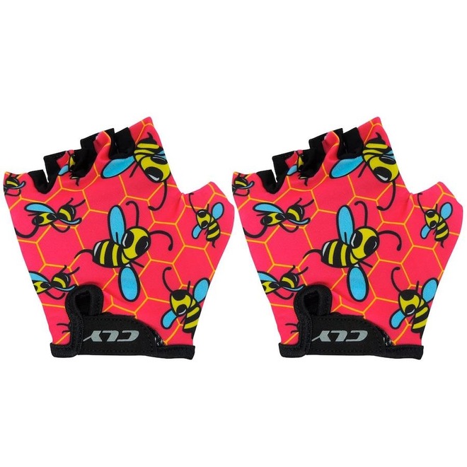 Luva de Ciclismo Cly Kids Meio Dedo Floral - Infantil - Foto 1