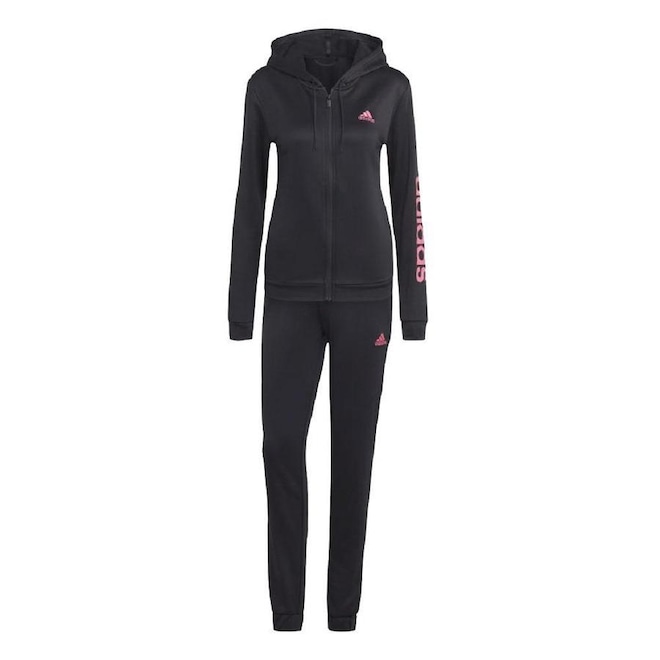 Agasalho com Capuz adidas Linear Ts - Feminino - Foto 1