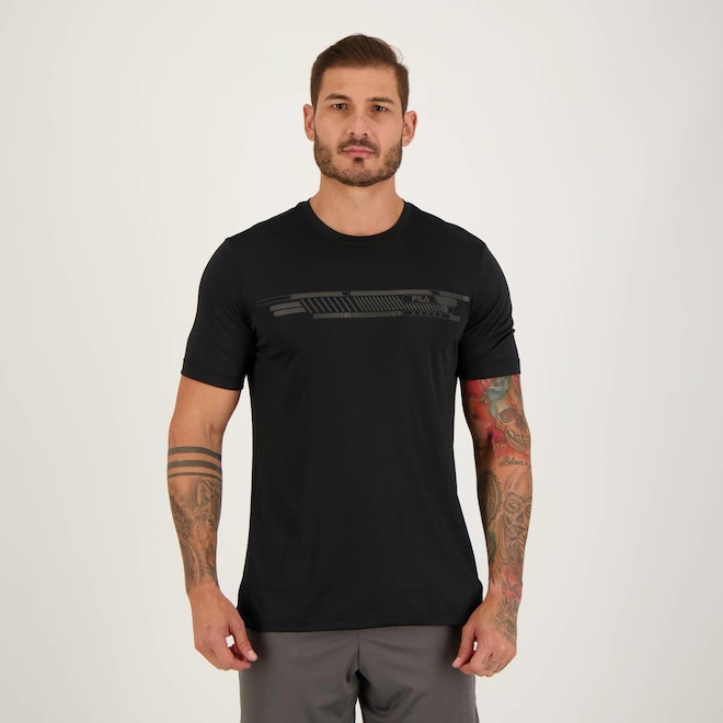 Camiseta Fila Basic Run Print - Masculina - Foto 1