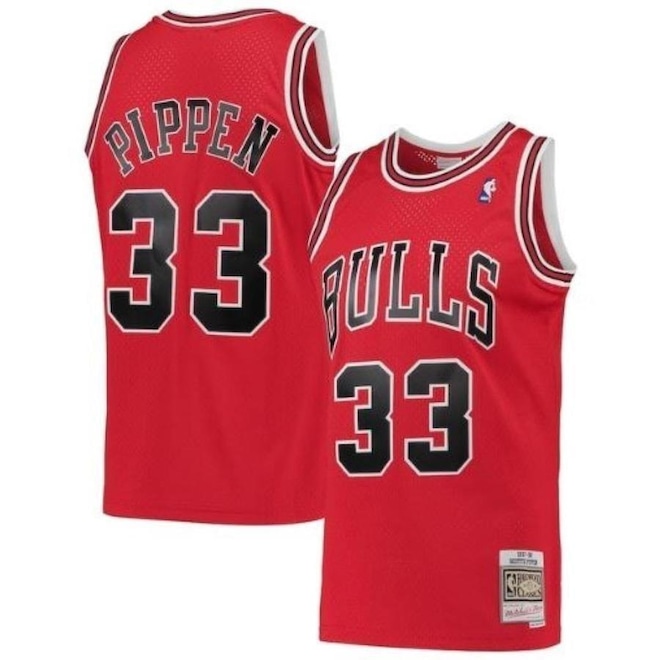 Camiseta Regata Mitchell & Ness Chicago Bulls Retro #33 Pippen - Masculina - Foto 1
