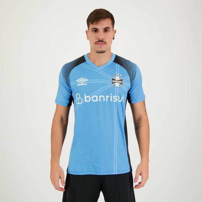 Camisa do Grêmio Aquecimento 2023 Umbro - Masculina - Foto 1
