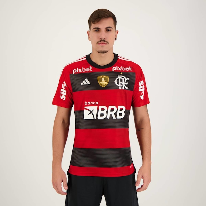 Camisa do Flamengo I 2023 Campeão Libertadores 2022 adidas - Masculina - Foto 1