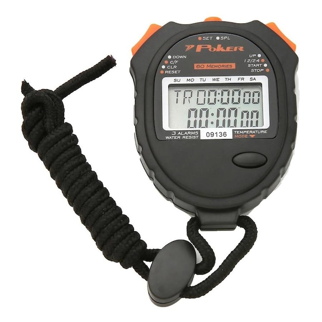 Cronometro Digital Profissional Poker Running 60 Voltas - Foto 1