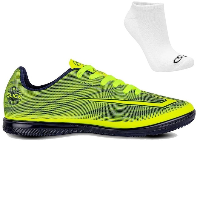 Chuteira Futsal Topper Slick Iv + Par de Meias - Adulto - Foto 1