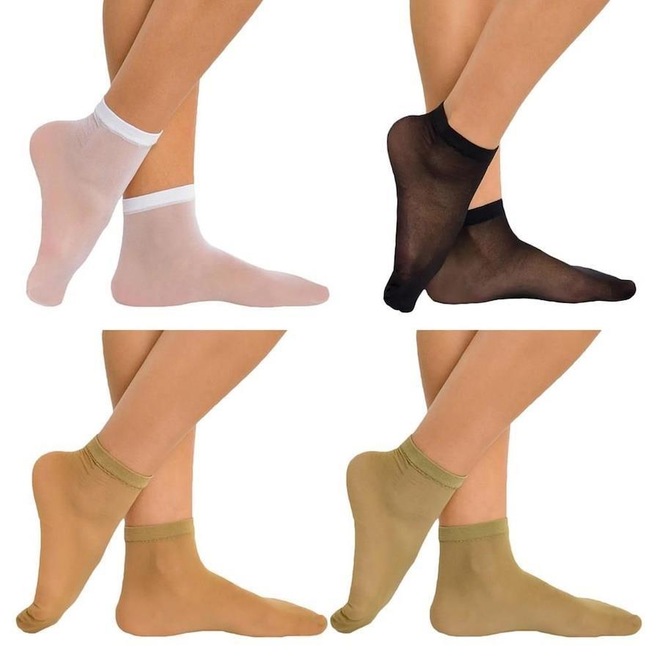 Kit Meias Soquete Selene Fio 15 com 4 Pares - Feminina - Foto 1