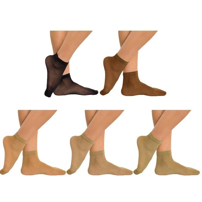 Kit Meias Soquete Selene Fio 15 com 5 Pares - Feminina - Foto 1