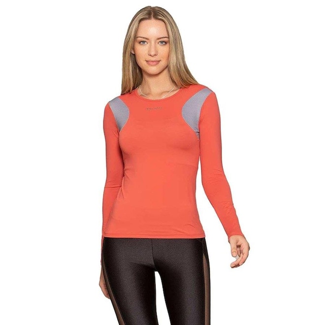 Camiseta Run More Manga Longa Luar - Feminina - Foto 1