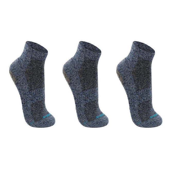 Kit Meia Sapatilha Pilates Lupo Antiderrapante - 3 Pares - Foto 1