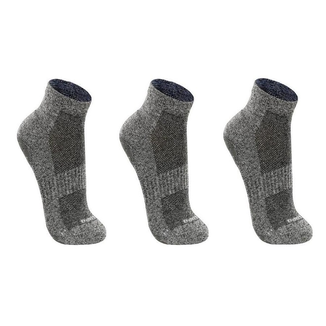 Kit Meia Sapatilha Pilates Lupo Antiderrapante - 3 Pares - Foto 1