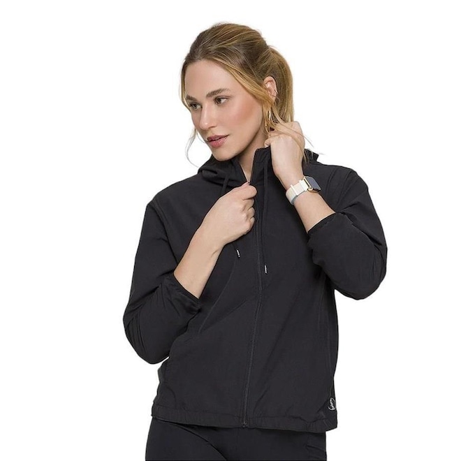 Jaqueta Corta Vento com Capuz Selene - Feminina - Foto 1