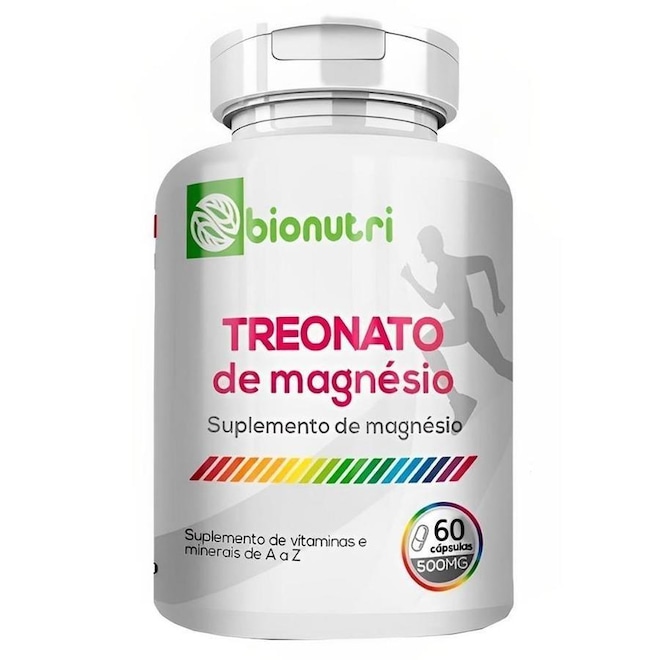 Treonato de Magnésio Bionutri 500mg - 120 cápsulas - Foto 1