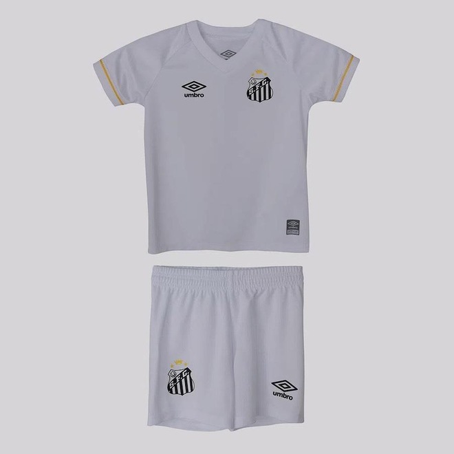 Kit de Uniforme do Santos I 2023 Umbro - Infantil - Foto 1