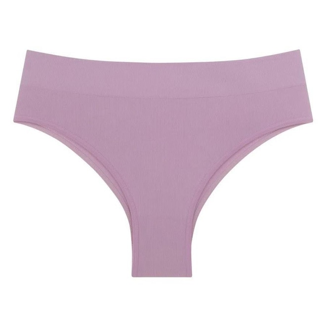 Calcinha Alta She Microfibra Canelada sem Costura - Feminina - Foto 1