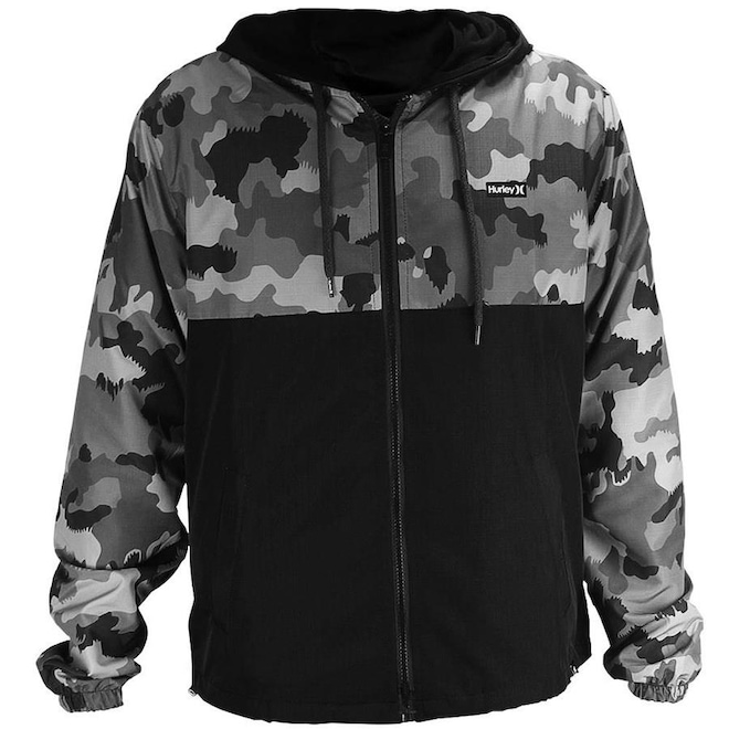Jaqueta Corta Vento com Capuz Hurley Windbreaker - Masculina - Foto 1