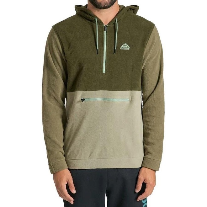 Blusão de Moletom com Capuz Hurley Canguru Summit Windchill - Masculino - Foto 1