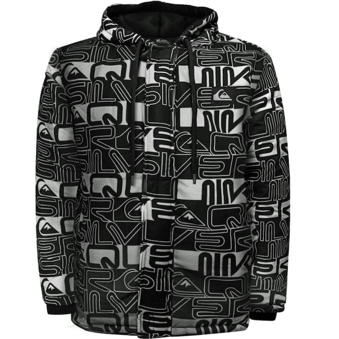 Jaqueta com Capuz Quiksilver Puff Word Block Full Print - Masculina - Foto 1