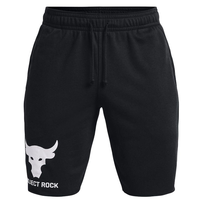 Bermuda Under Armour Project Rock Terry Brahma Bull - Masculina - Preta - Under Armour - Foto 1