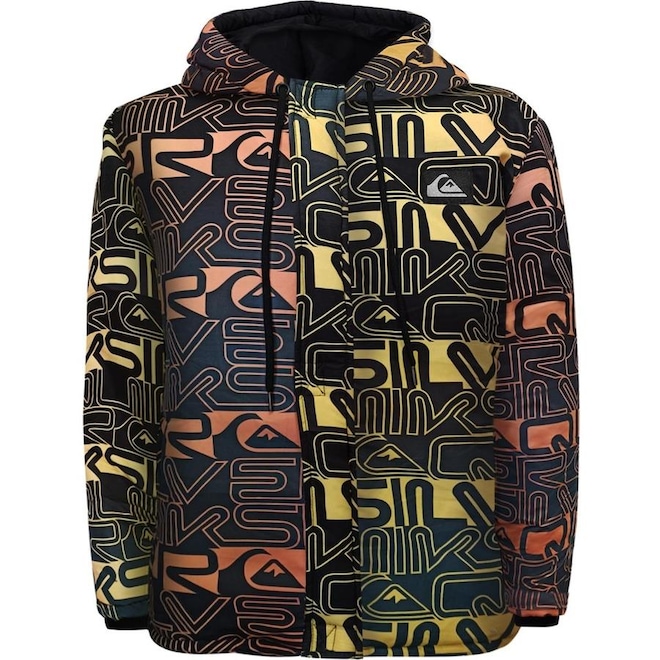 Jaqueta com Capuz Quiksilver Puff Word Block Full Print - Masculina - Foto 1