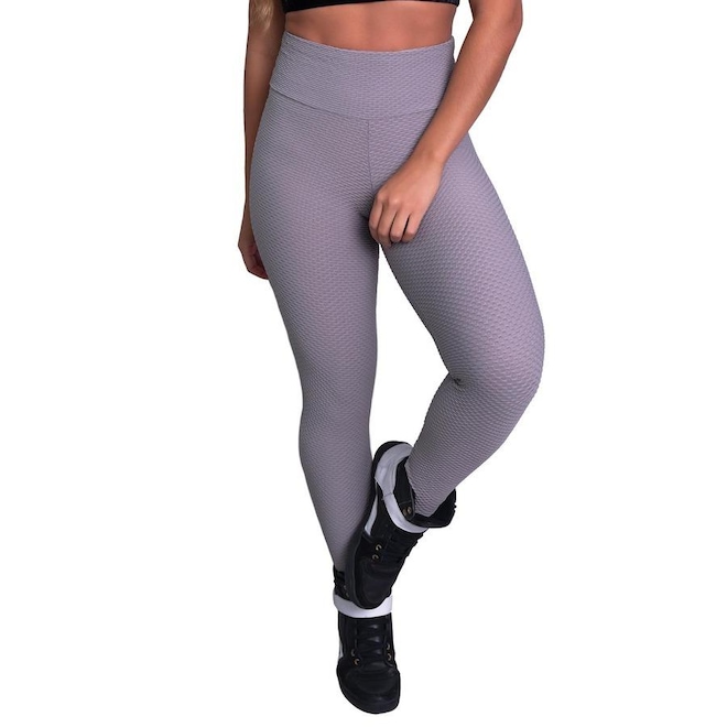 Calça Legging Mvb Modas Cintura Alta Bolha - Feminina - Foto 1
