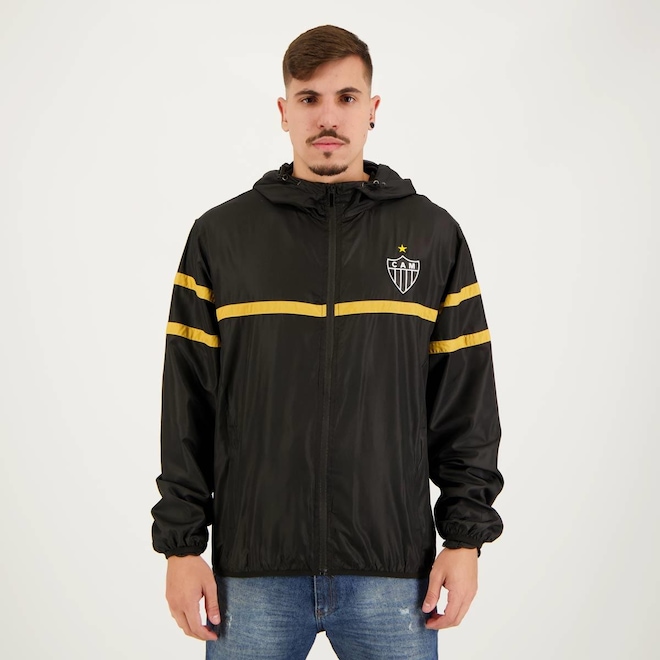 Jaqueta Corta Vento com Capuz do Atlético Mineiro Futfanatics - Masculina - Foto 1