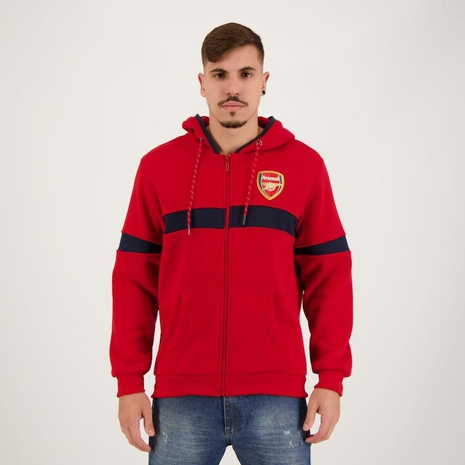 Jaqueta de Moletom com Capuz Arsenal Futfanatics - Masculina - Foto 1