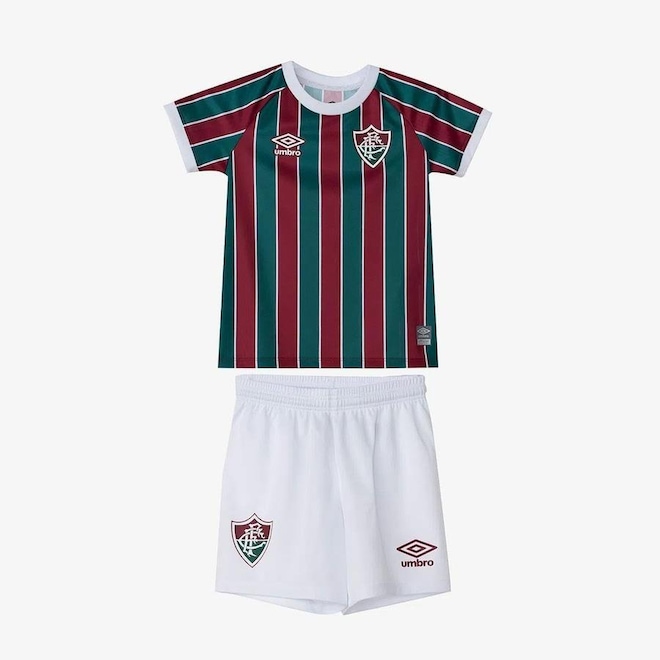 Kit Uniforme do Fluminense I 2023 Umbro - Infantil - Foto 1