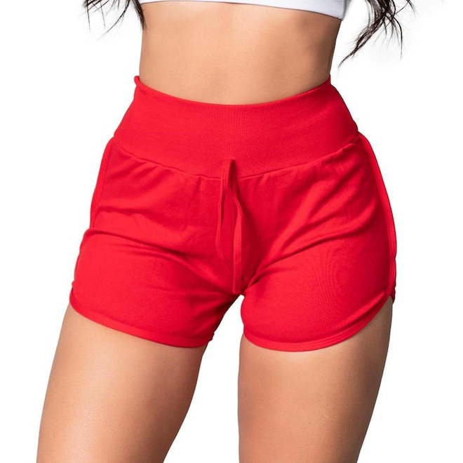 Shorts MVB Modas Cintura Alta Jogger Ribana - Feminino - Foto 1