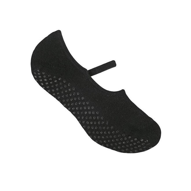 Meia Sapatilha Antiderrapante Selene Pilates com Viés 7850 - Feminina - Foto 1