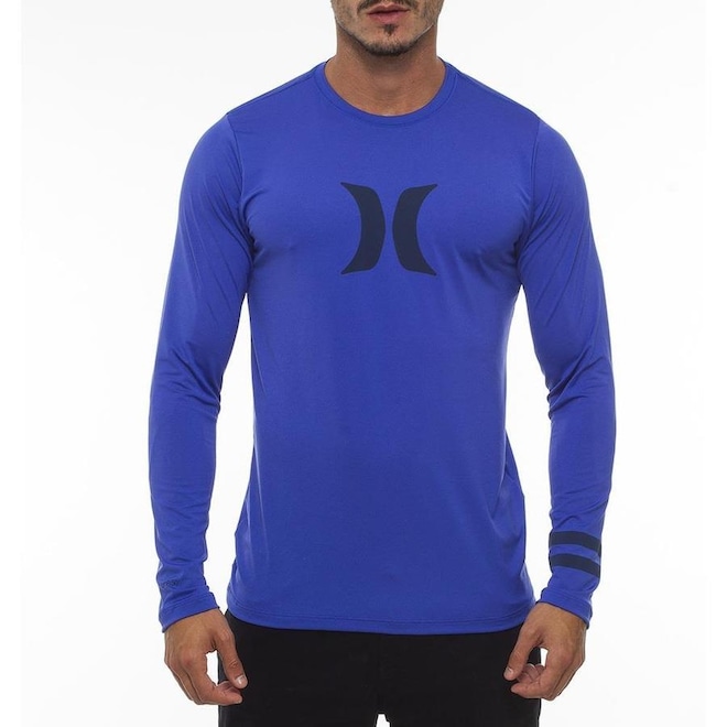 Camiseta Hurley Surf Icon Manga Longa - Masculina - Foto 1