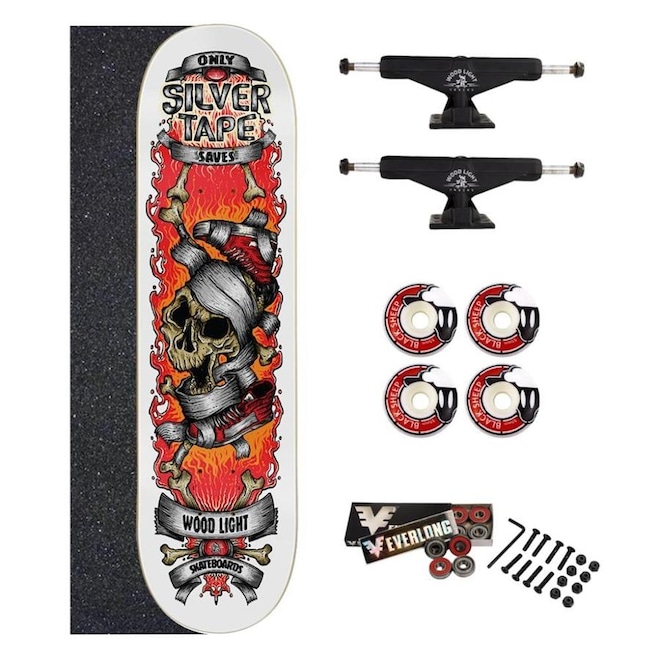 Skate Wood Light Amador New School Silver Tape - Foto 1