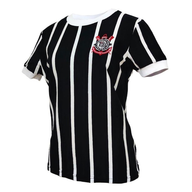 Camisa do Corinthians Retro Democracia 1983 Algodão SPR - Feminina - Foto 1