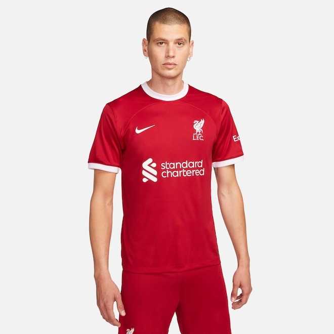 Camisa 1 do Liverpool Nike 2023/24 Torcedor Pro - Masculina - Foto 1