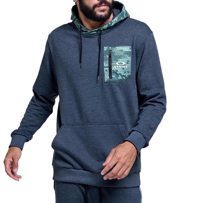 Blusão de Moletom com Capuz Oakley Canguru Classics - Masculino - Foto 1