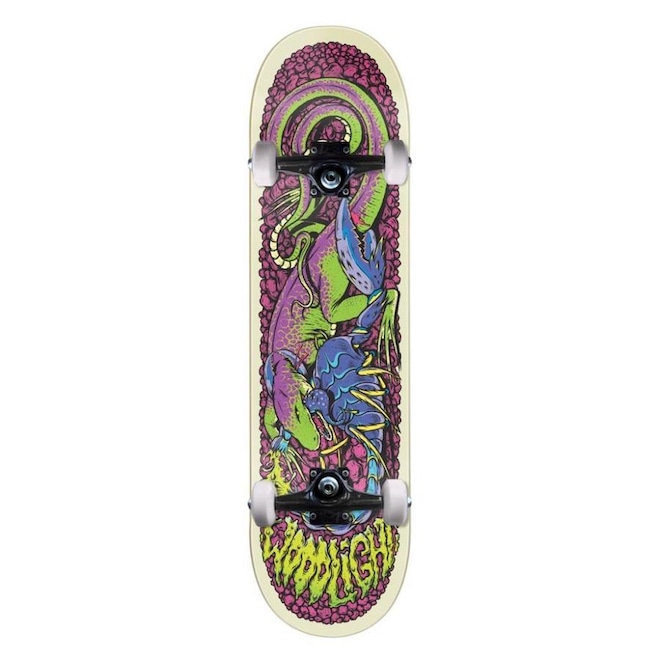 Skate Iniciante Wood Light Lizard Atack - Foto 1