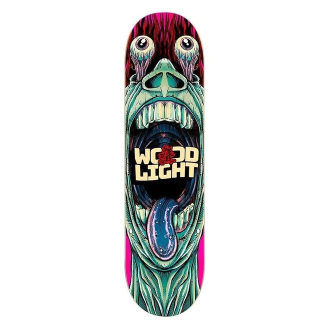 Shape de Skate Wood Light Marfim O Grito Rosa - Foto 1