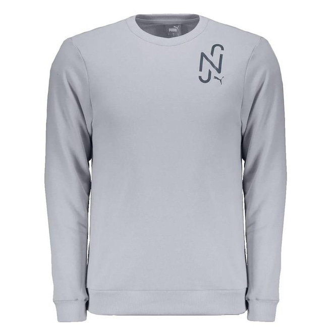 Blusão de Moletom Puma Neymar Jr Crew - Masculino - Foto 1