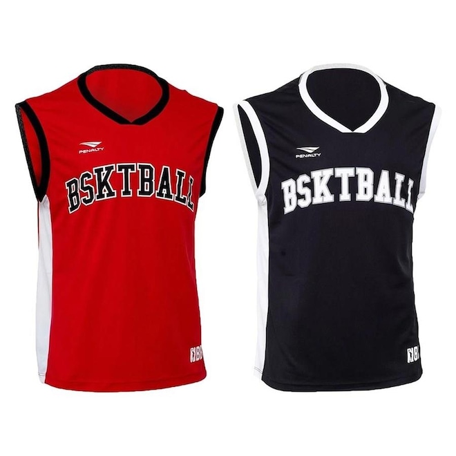Kit Camisetas Regata Penalty Basquete 3x3 Pro - 2 unidades - Masculina - Foto 1