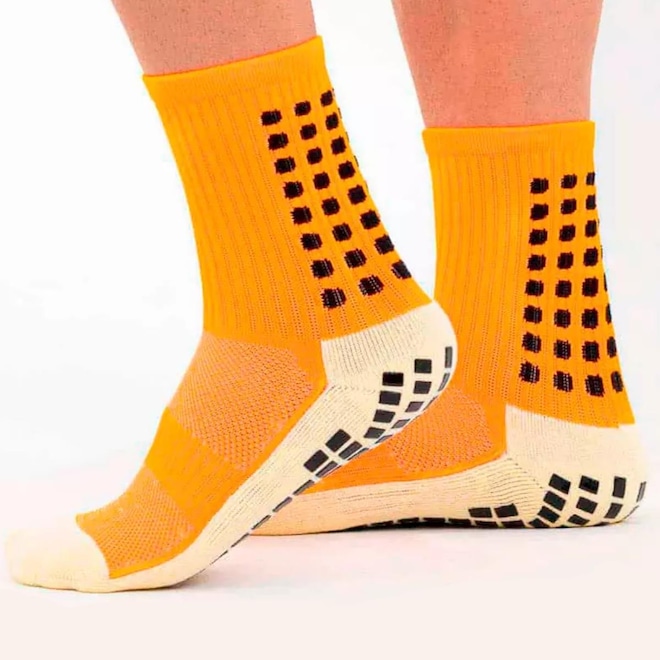 Meia Esportiva Grip Antiderrapante - Unissex - Foto 1